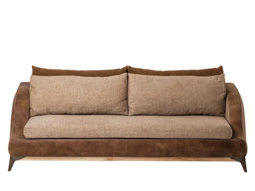 COUCH - Cotton and leather sofa by Mantellassi 1926 - view 2